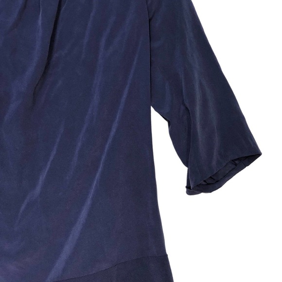 L'Agence Sz XS Monroe Off Shoulder Silk Blouse Blue Ruffle Pullover 4677CD1 Top - Picture 11 of 14